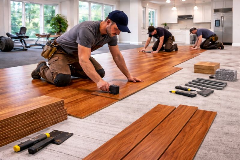 Cherry Floor Installation in Fairfax, VA