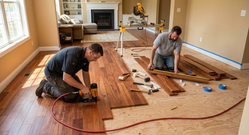 Cherry Floor Installation in Springfield, VA