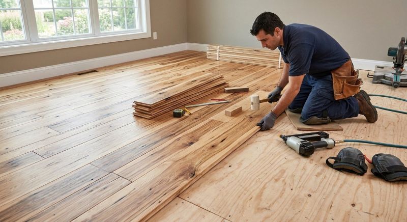 Hickory Floor Installation in Fairfax, VA