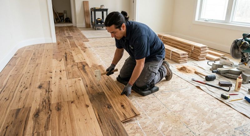 Hickory Floor Installation in Fairfax, VA