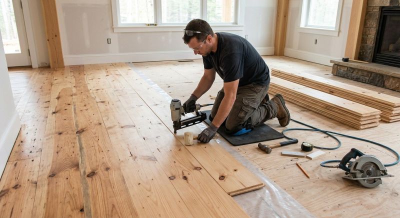 Pine Floor Installation in Fairfax, VA
