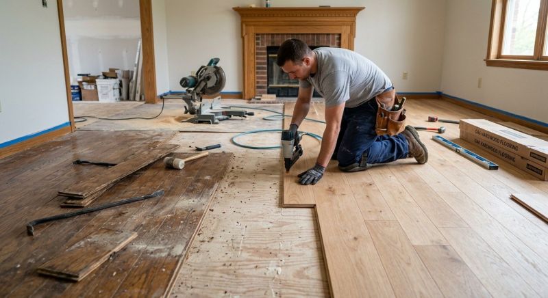 Wood Floor Replacement in Herndon, VA